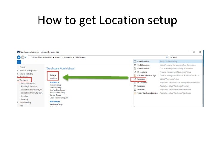How to get Location setup 