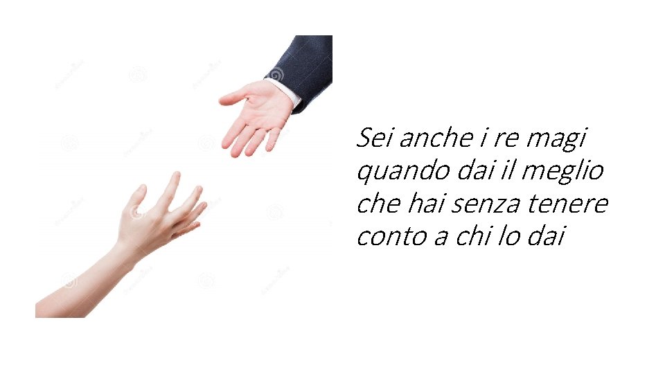 Sei anche i re magi quando dai il meglio che hai senza tenere conto