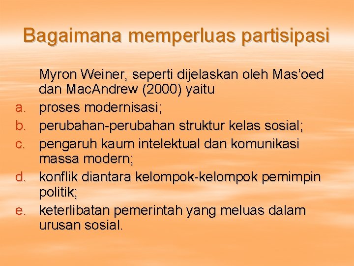 Warga Negara Dan Partisipasi Politik Partisipasi Dan Pendidikan