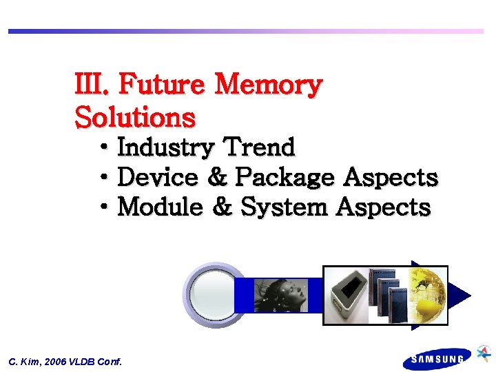 III. Future Memory Solutions • Industry Trend • Device & Package Aspects • Module