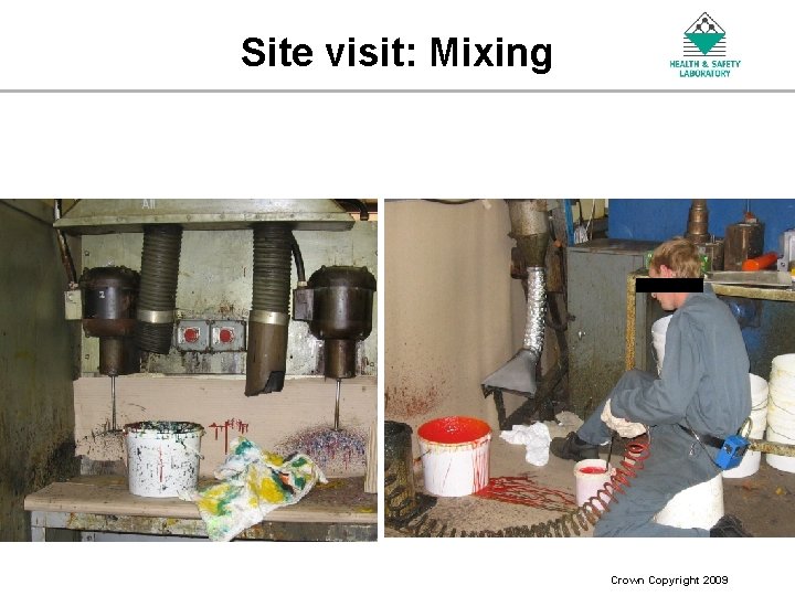 Site visit: Mixing An Agency of the Health and Safety Executive Crown Copyright 2009