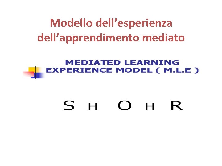 Modello dell’esperienza dell’apprendimento mediato 