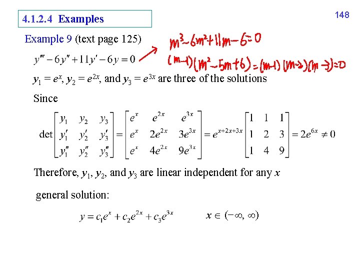 148 4. 1. 2. 4 Examples Example 9 (text page 125) y 1 =