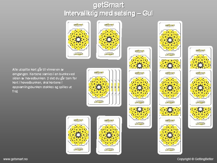 get. Smart Intervallkrig med satsing – Gul Alle utspilte kort går til vinneren av