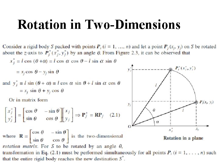 Rotation in Two-Dimensions Rotation in Two-Dimensions