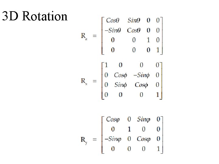 3 D Rotation 3 D Rotation