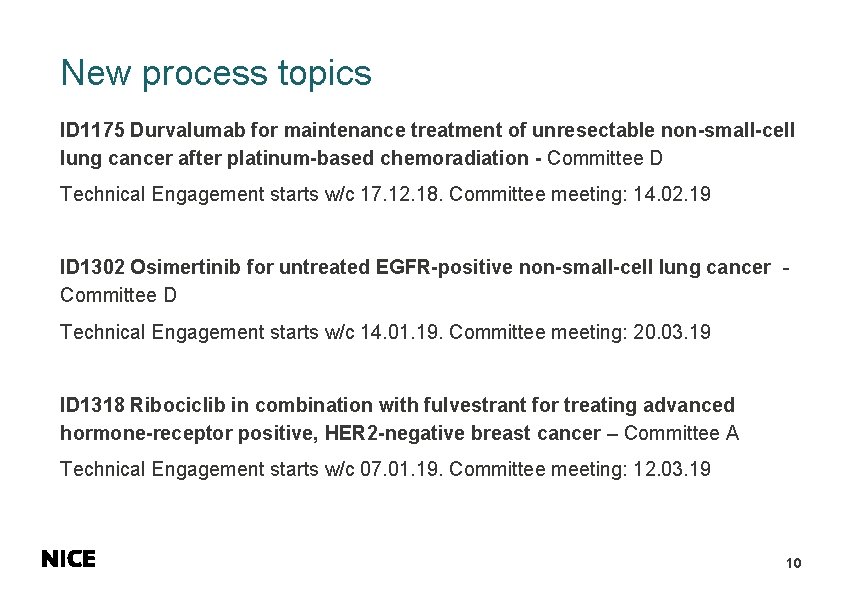 New process topics ID 1175 Durvalumab for maintenance treatment of unresectable non-small-cell lung cancer New process topics ID 1175 Durvalumab for maintenance treatment of unresectable non-small-cell lung cancer