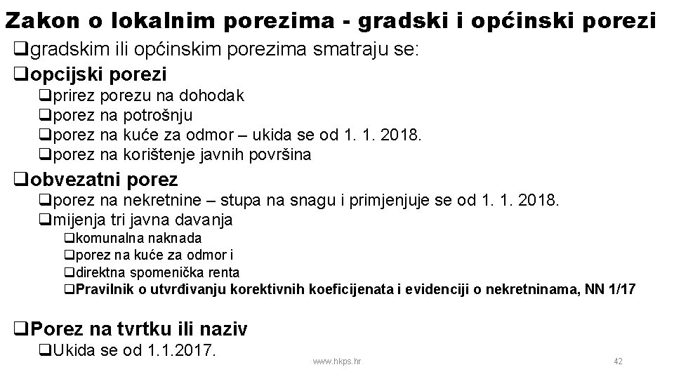 Zakon o lokalnim porezima - gradski i općinski porezi qgradskim ili općinskim porezima smatraju