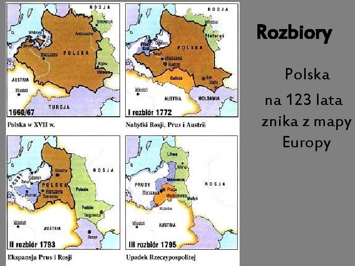 Rozbiory Polska na 123 lata znika z mapy Europy 