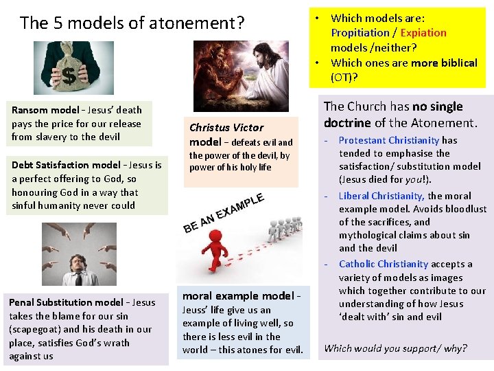 The 5 models of atonement? Ransom model – Jesus’ death pays the price for