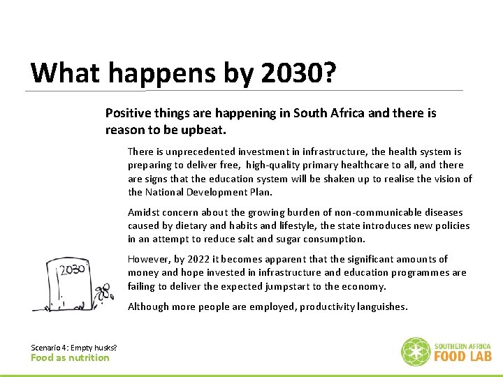 What happens by 2030? Positive things are happening in South Africa and there is