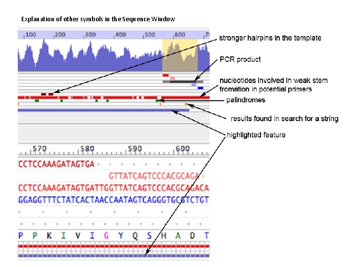 Explanation of other symbols in the Sequence Window 