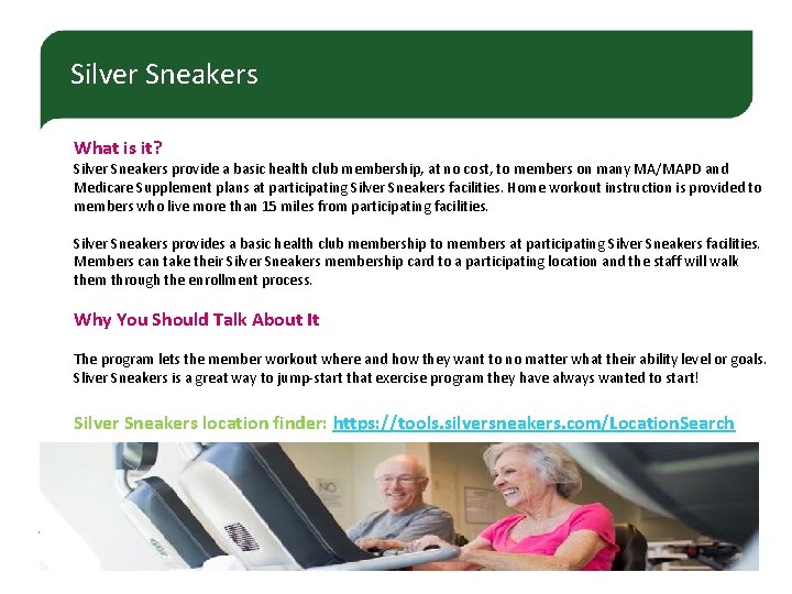 Silver Sneakers What is it? Silver Sneakers provide a basic health club membership, at Silver Sneakers What is it? Silver Sneakers provide a basic health club membership, at
