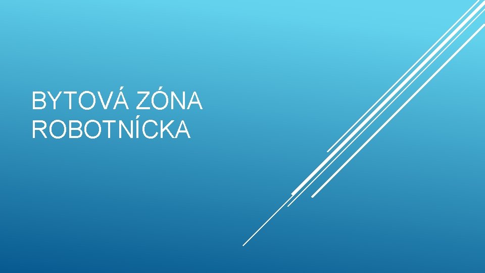 BYTOVÁ ZÓNA ROBOTNÍCKA 