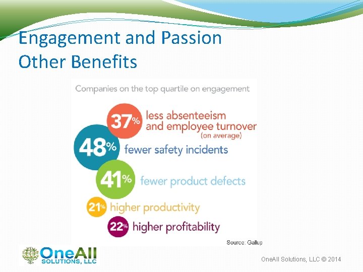 Engagement and Passion Other Benefits One. All Solutions, LLC © 2014 