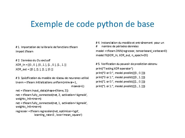Exemple de code python de base # 1. Importation de la librarie de fonctions