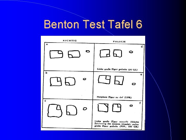 Benton Test Tafel 6 Benton Test Tafel 6