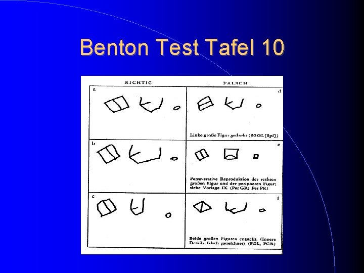 Benton Test Tafel 10 Benton Test Tafel 10