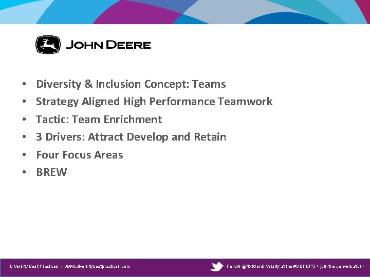  • • • Diversity & Inclusion Concept: Teams Strategy Aligned High Performance Teamwork