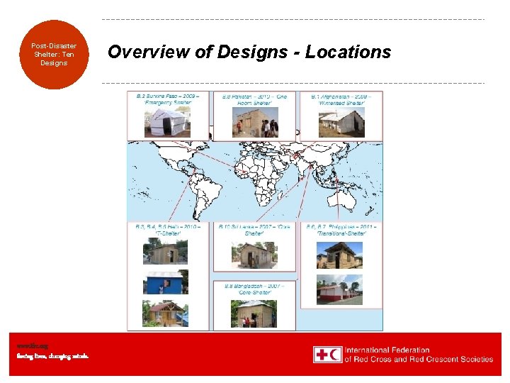 Transitional Post-Disaster Shelters: Shelter: Eight Ten Designs www. ifrc. org Saving lives, changing minds.