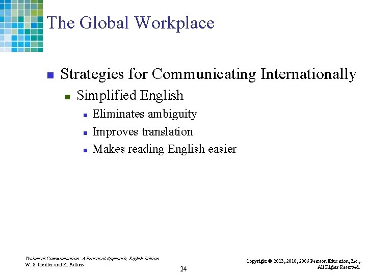 The Global Workplace n Strategies for Communicating Internationally n Simplified English n n n