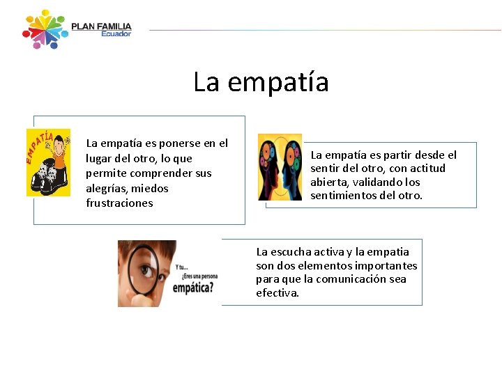 La empatía es ponerse en el lugar del otro, lo que permite comprender sus