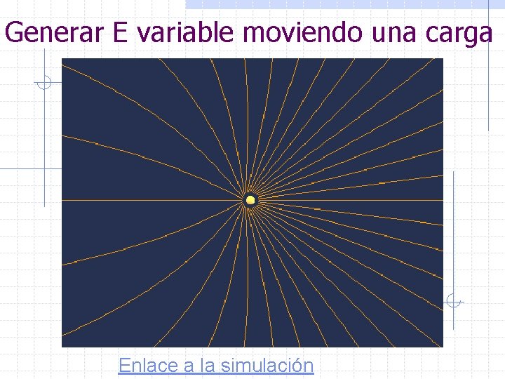 Generar E variable moviendo una carga Enlace a la simulación 