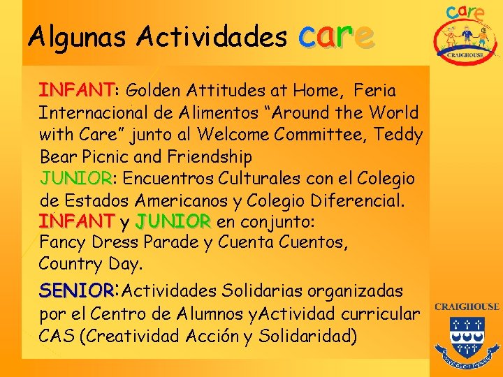 Algunas Actividades c a re INFANT: INFANT Golden Attitudes at Home, Feria Internacional de