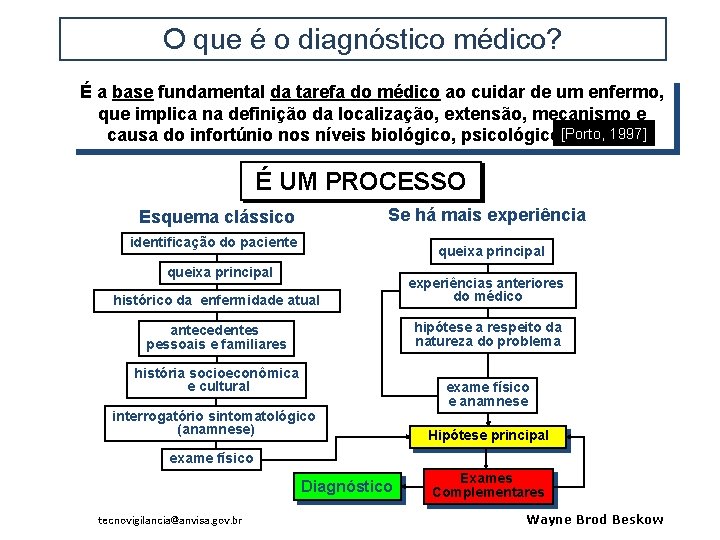 O que é o diagnóstico médico? É a base fundamental da tarefa do médico