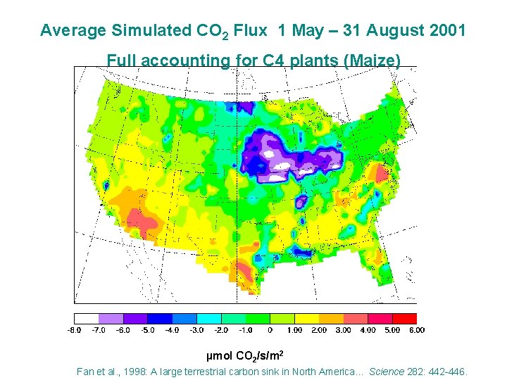 Average Simulated CO 2 Flux 1 May – 31 August 2001 Full accounting for