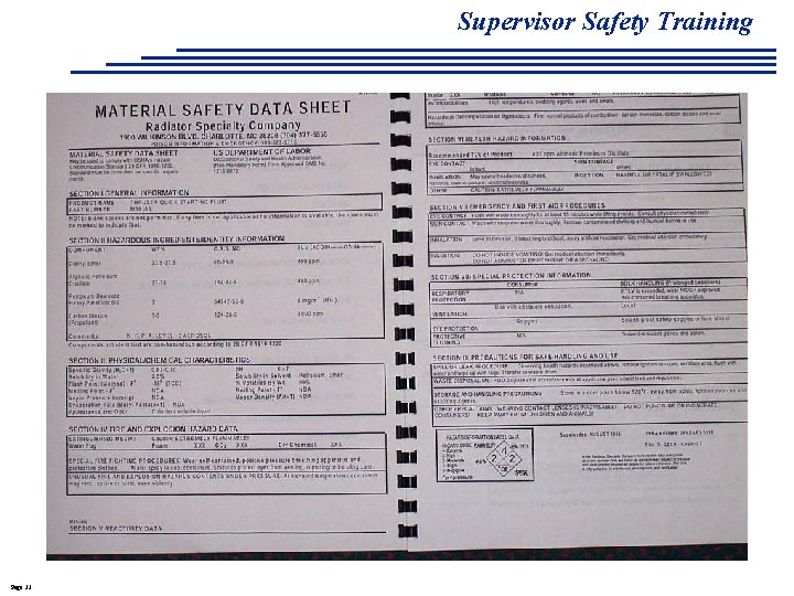 Supervisor Safety Training Page 33 