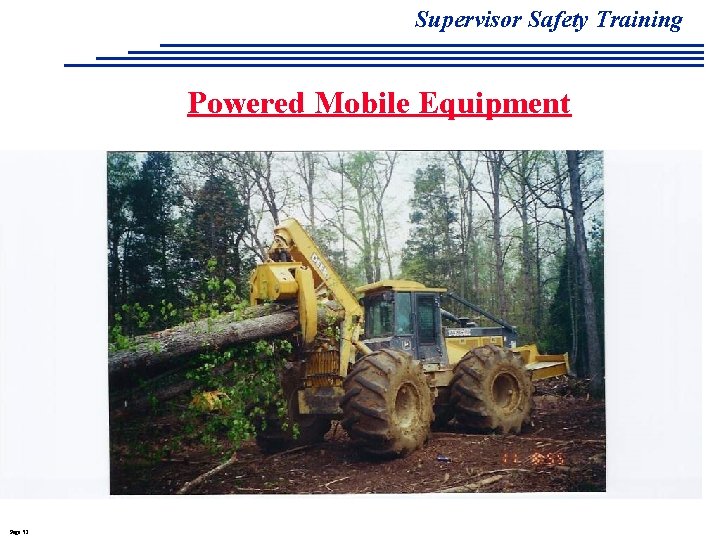 Supervisor Safety Training Powered Mobile Equipment Page 52 