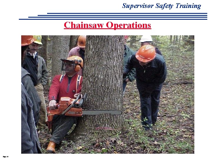 Supervisor Safety Training Chainsaw Operations Page 64 