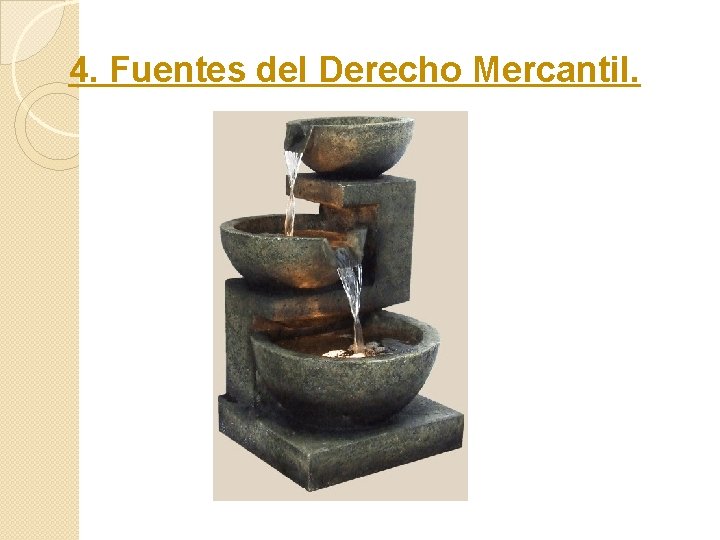 4. Fuentes del Derecho Mercantil. 