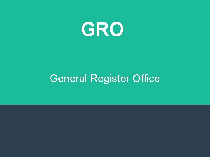 GRO General Register Office 