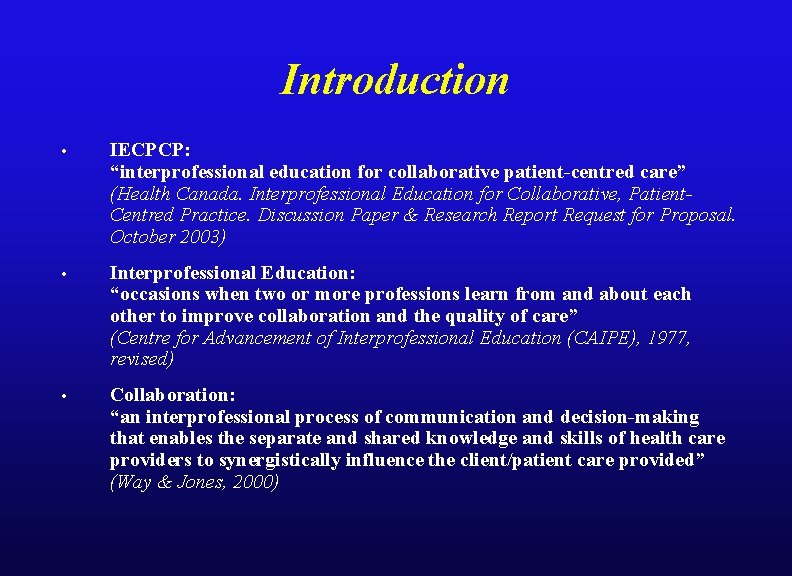 A Model for Interprofessional Education Through Case Study