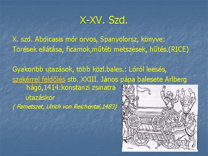 X-XV. Szd. X. szd. Abdicasis mór orvos, Spanyolorsz, könyve: Törések ellátása, ficamok, műtéti metszések,