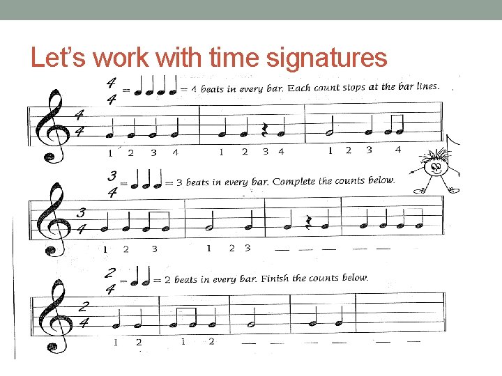 Let’s work with time signatures 