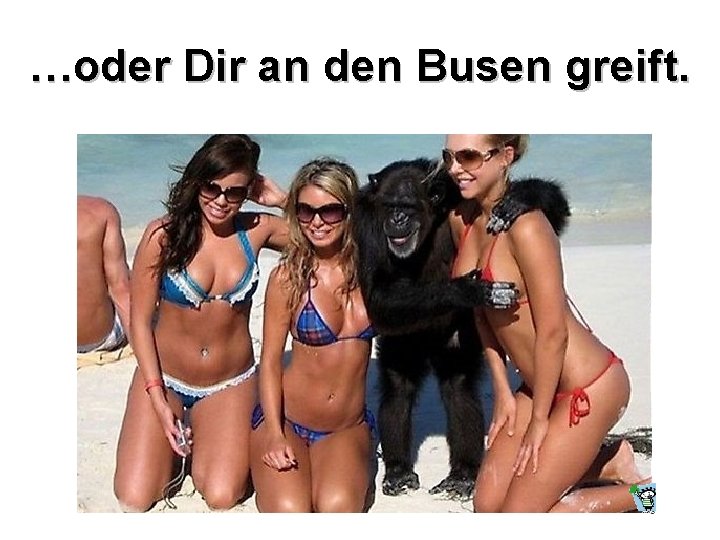 …oder Dir an den Busen greift. 