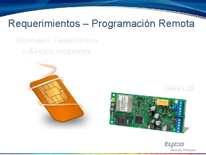 Requerimientos – Programación Remota Numero Telefónico +54 xxx. xxxxxxx GS 3125 