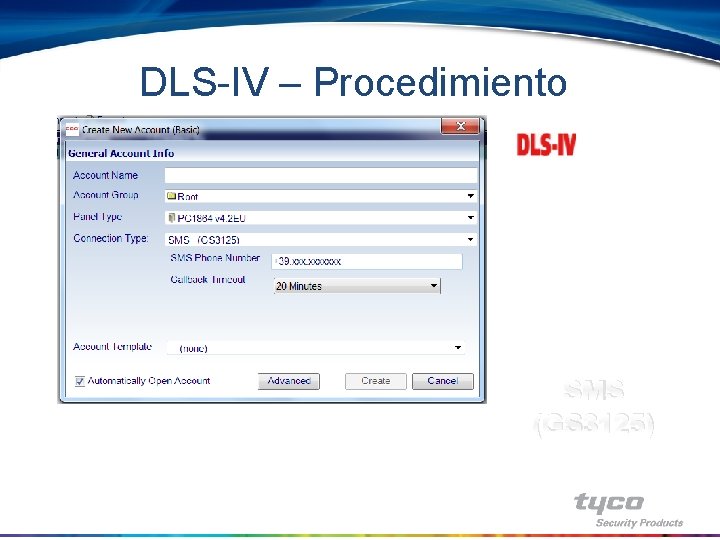 DLS-IV – Procedimiento SMS (GS 3125) 