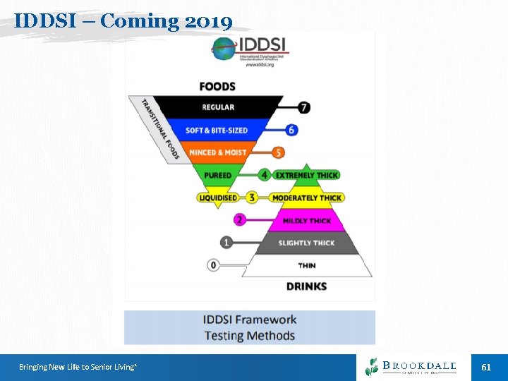 IDDSI – Coming 2019 Bringing New Life to Senior Living® 61 IDDSI – Coming 2019 Bringing New Life to Senior Living® 61