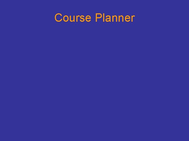 Course Planner 