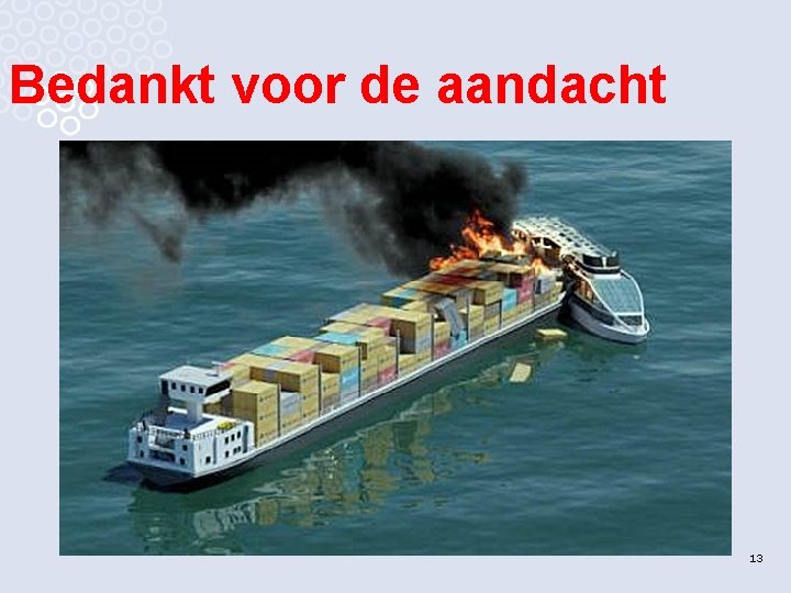 Bedankt voor de aandacht 13 