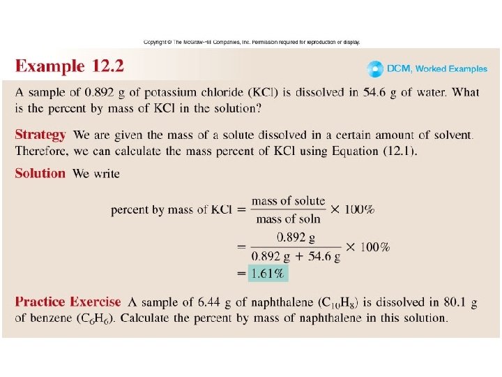 Worked Example 12. 2 