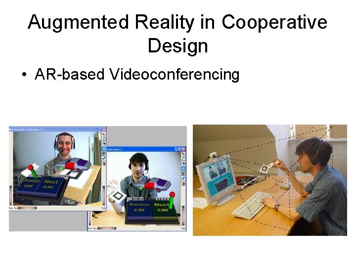Augmented Reality in Cooperative Design • AR-based Videoconferencing 