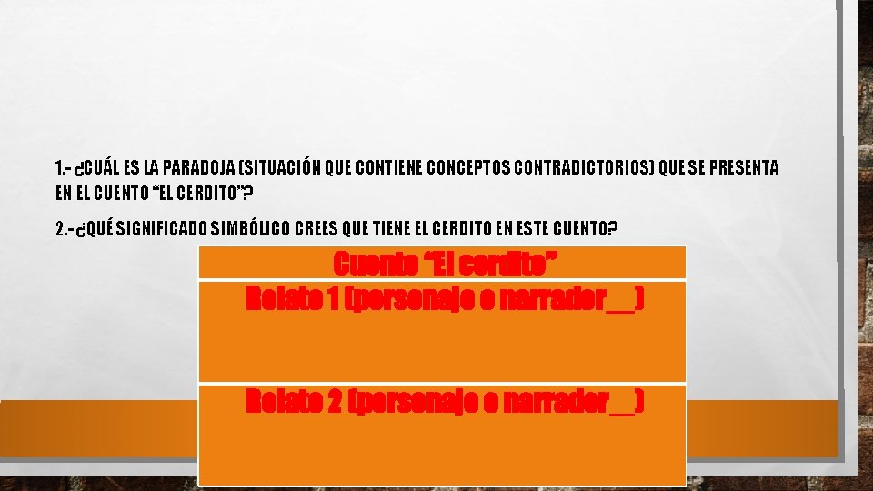 1. - ¿CUÁL ES LA PARADOJA (SITUACIÓN QUE CONTIENE CONCEPTOS CONTRADICTORIOS) QUE SE PRESENTA