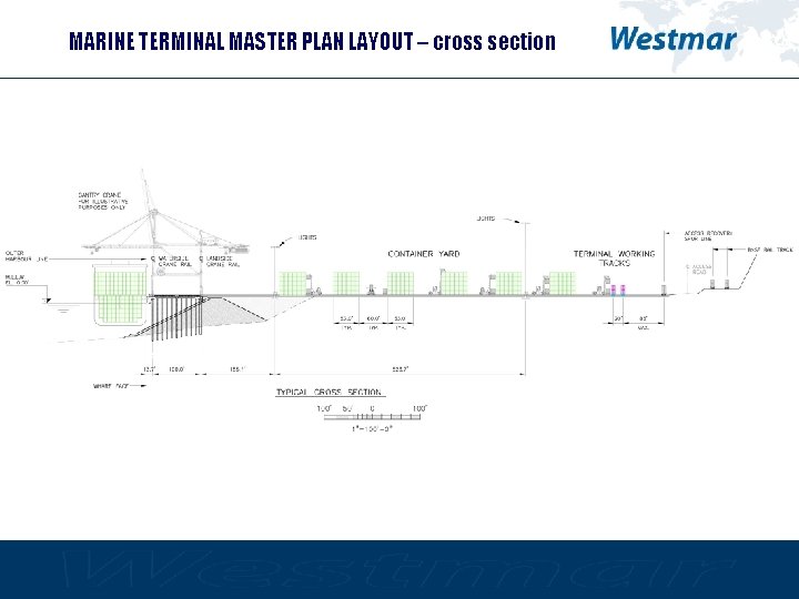 MARINE TERMINAL MASTER PLAN LAYOUT – cross section 