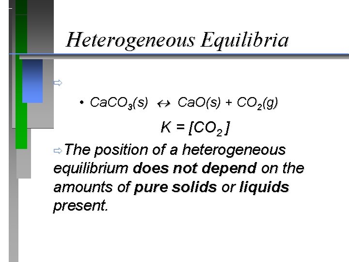 Equilibrium Kinetics Dr Ron Rusay Summer 04 Copyright