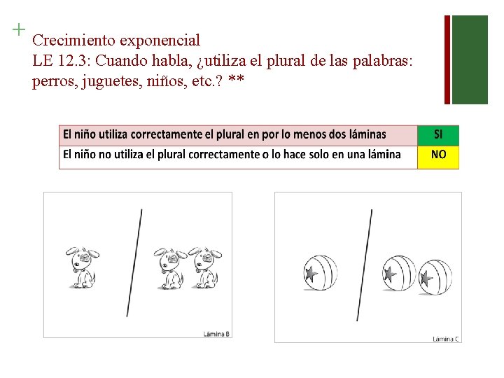 + Crecimiento exponencial LE 12. 3: Cuando habla, ¿utiliza el plural de las palabras: